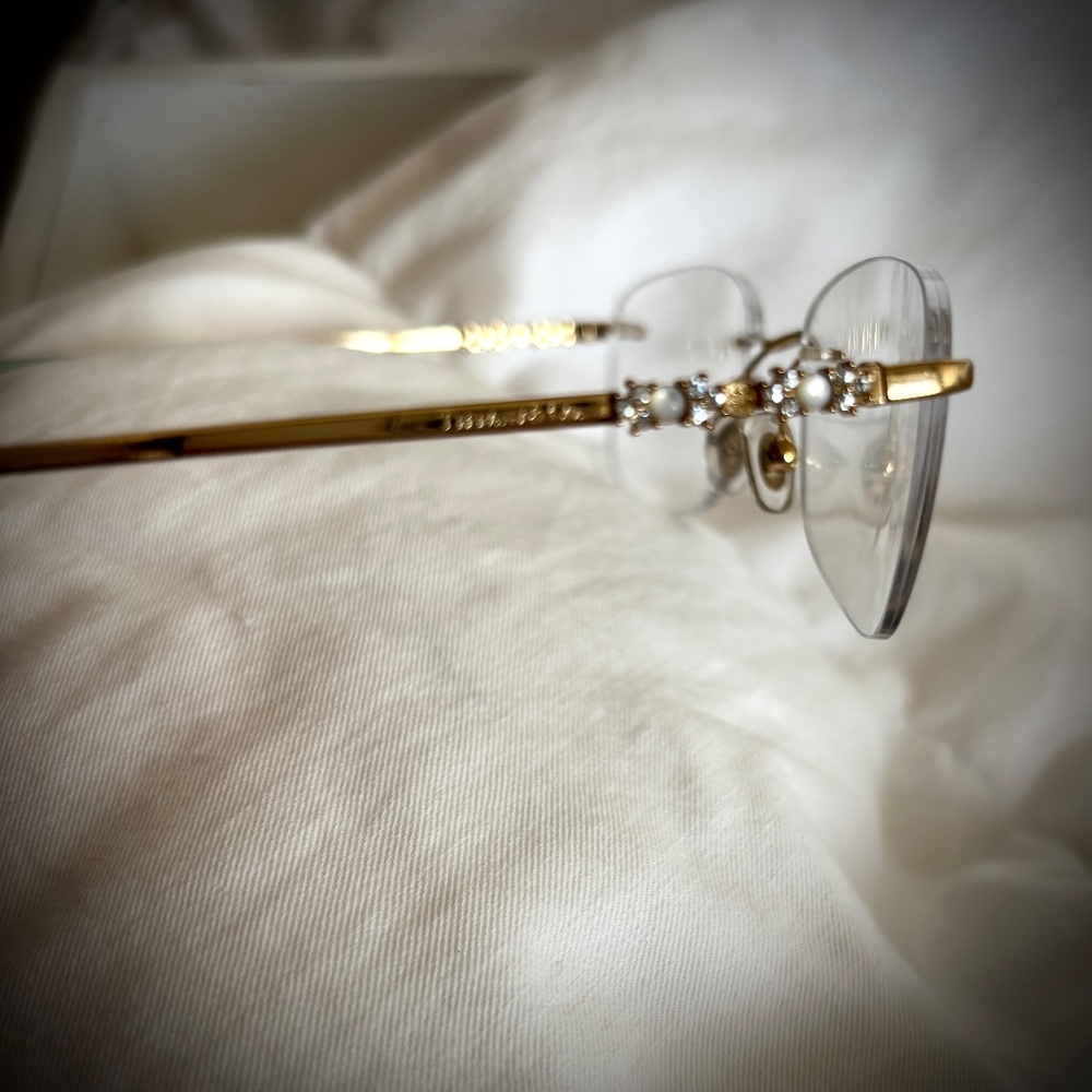 Tiffany Vintage Eyeglasses 23k gold w Swarovski Crystals - Picture 14 of 14